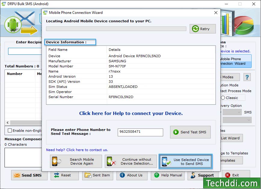 Connected device information