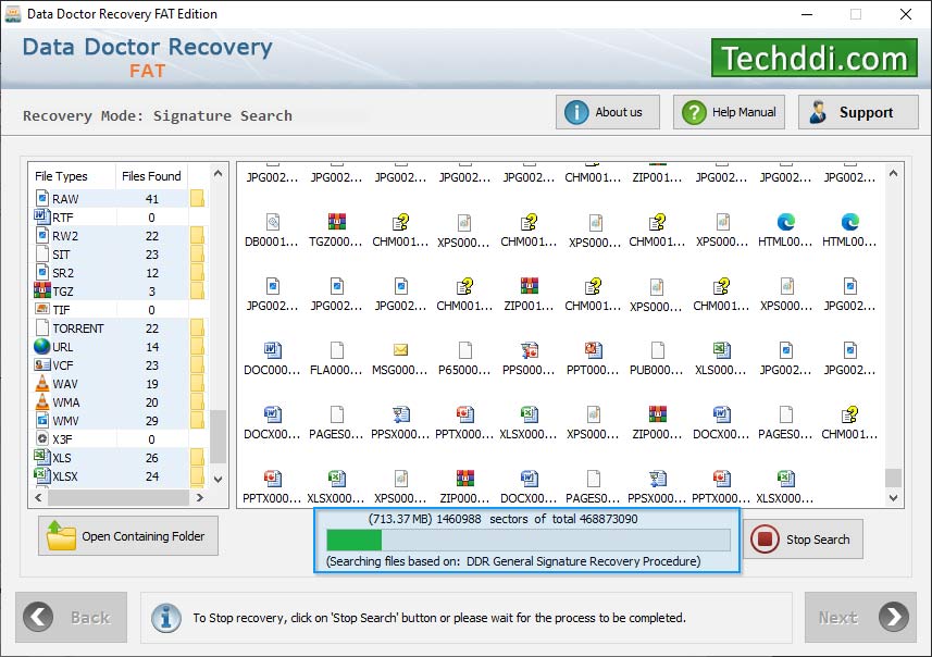 Data recovery is under progress