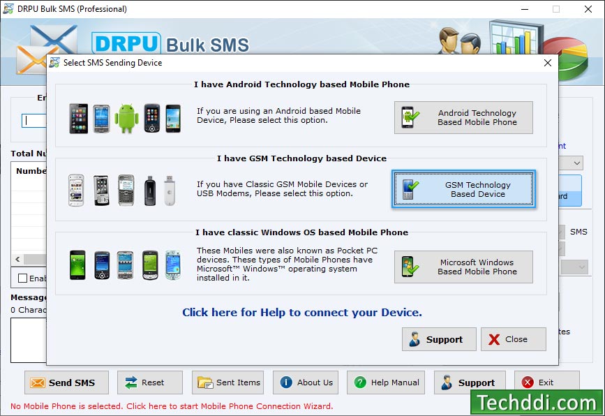 Bulk SMS Software for GSM Mobile Phones Screenshot