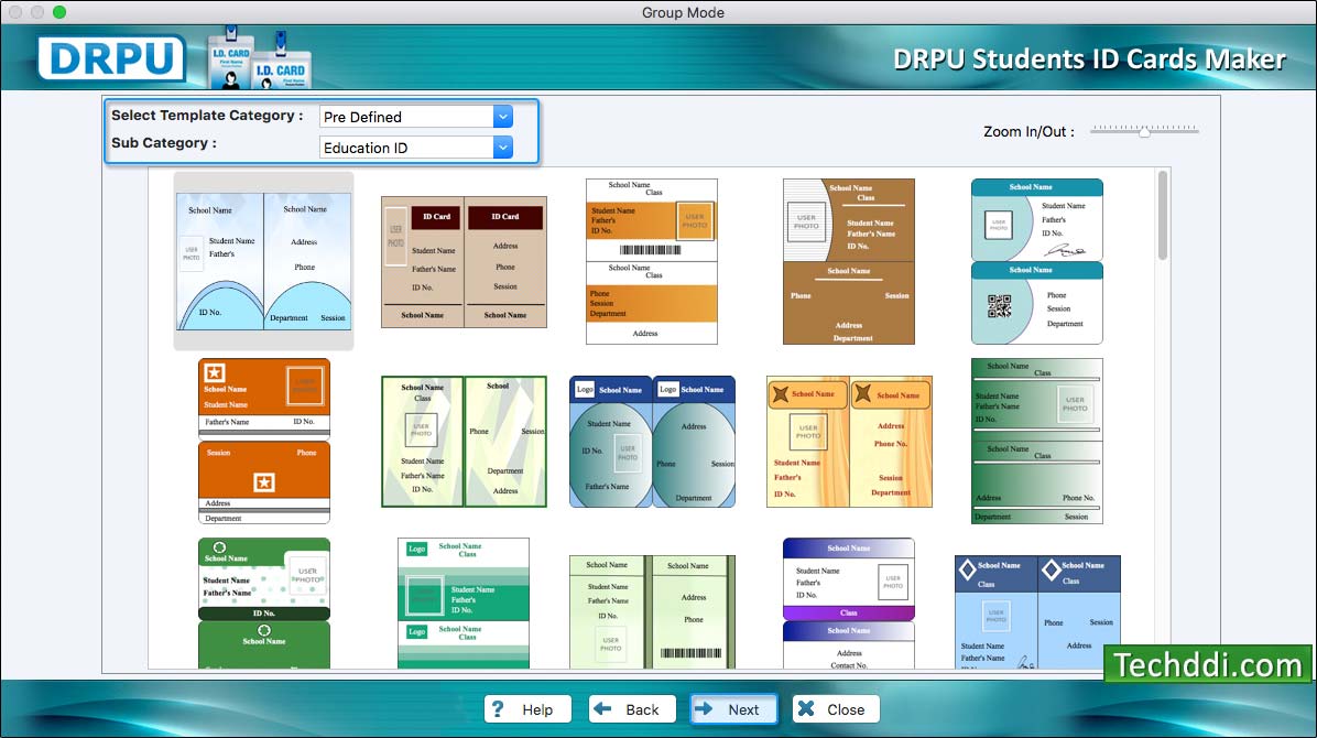 Choose pre-defined template