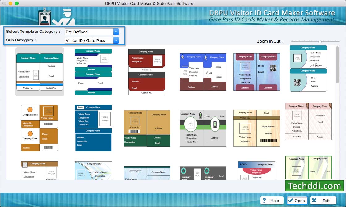 Choose pre-defined template